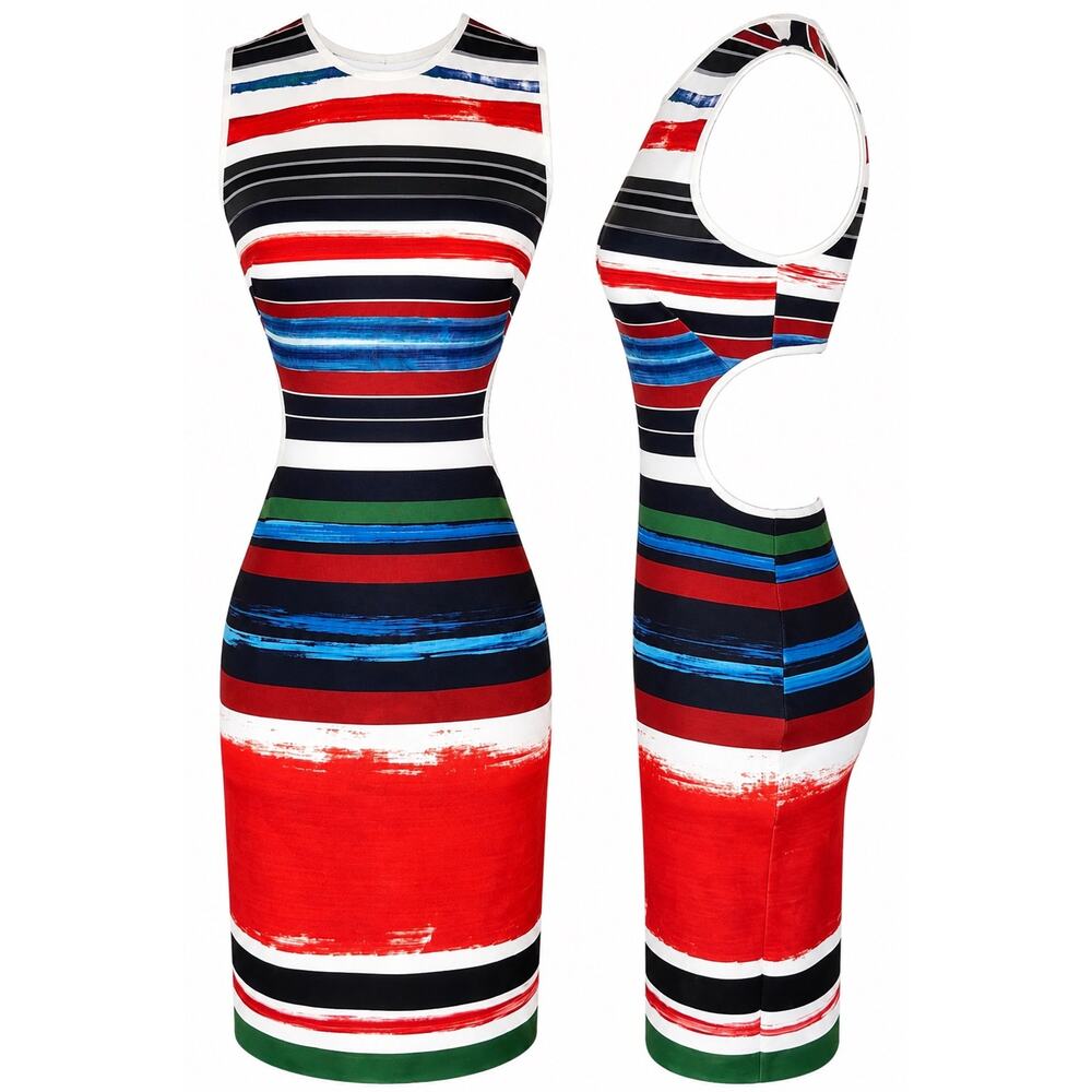 Clover Canyon Scuba Side Cutout Midi Dress